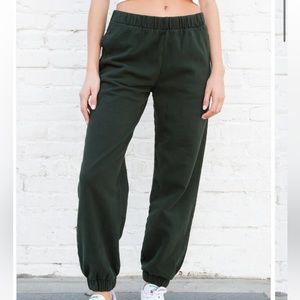 Brandy Melville Rosa Sweatpants Dark Green